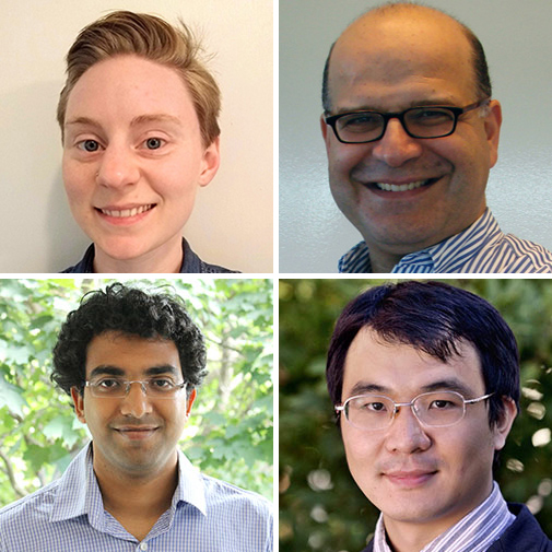 Clockwise, from top left: Emma Alexander, Aggelos Katsaggelos, Han Liu, Aravindan Vijayaraghavan