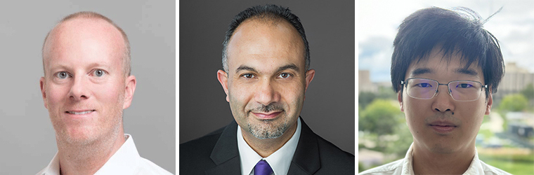 From left: Ted Sargent, Omar Farha, Zeyan Liu