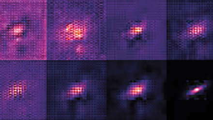 Pink and purple galaxy processing