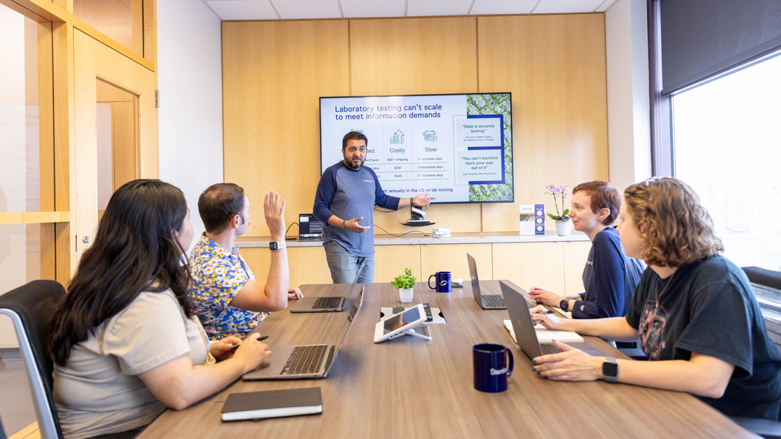 An active conference room session