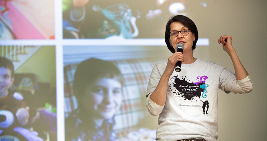 Ellen Worsdall speaks at the 2016 Career Day for Girls event.