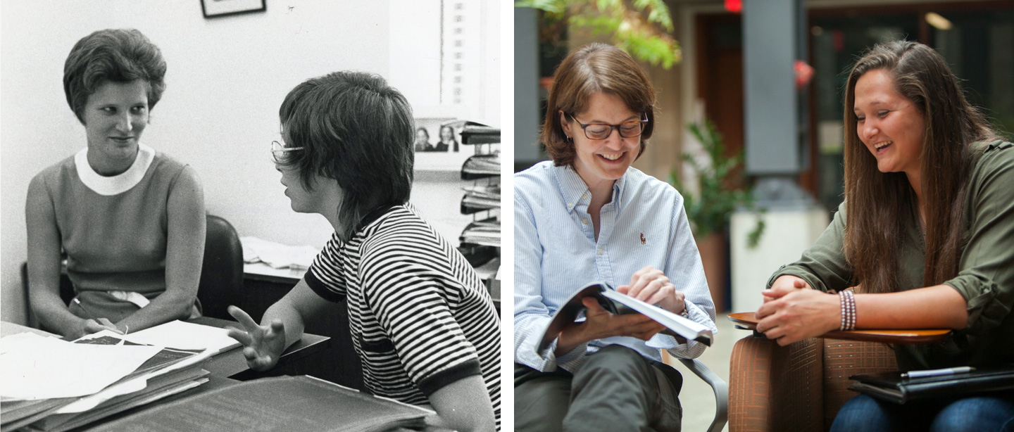 Both Carolyn Krulee, left, and Ellen Worsdall have worked with countless Northwestern Engineering students.